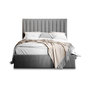Voir la diapositive 1 : BEST MOBILIER Rosario - lit coffre - 140x200 - sommier inclus - en velours