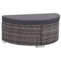 Voir la diapositive 4 : VIDAXL Salon de jardin 8 pcs avec coussins Resine tressee Gris