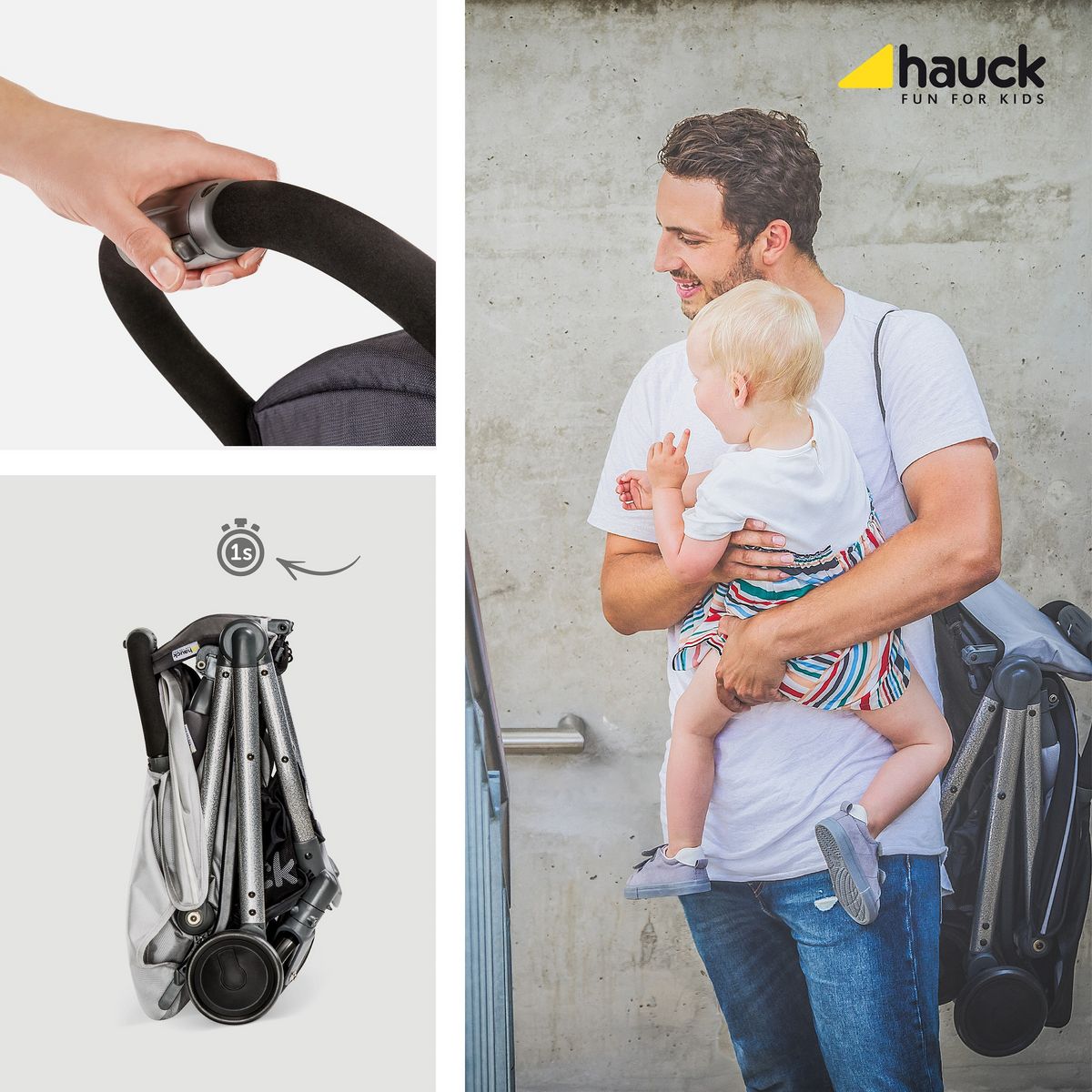 HAUCK Poussette compacte et légère beige Swift Plus 