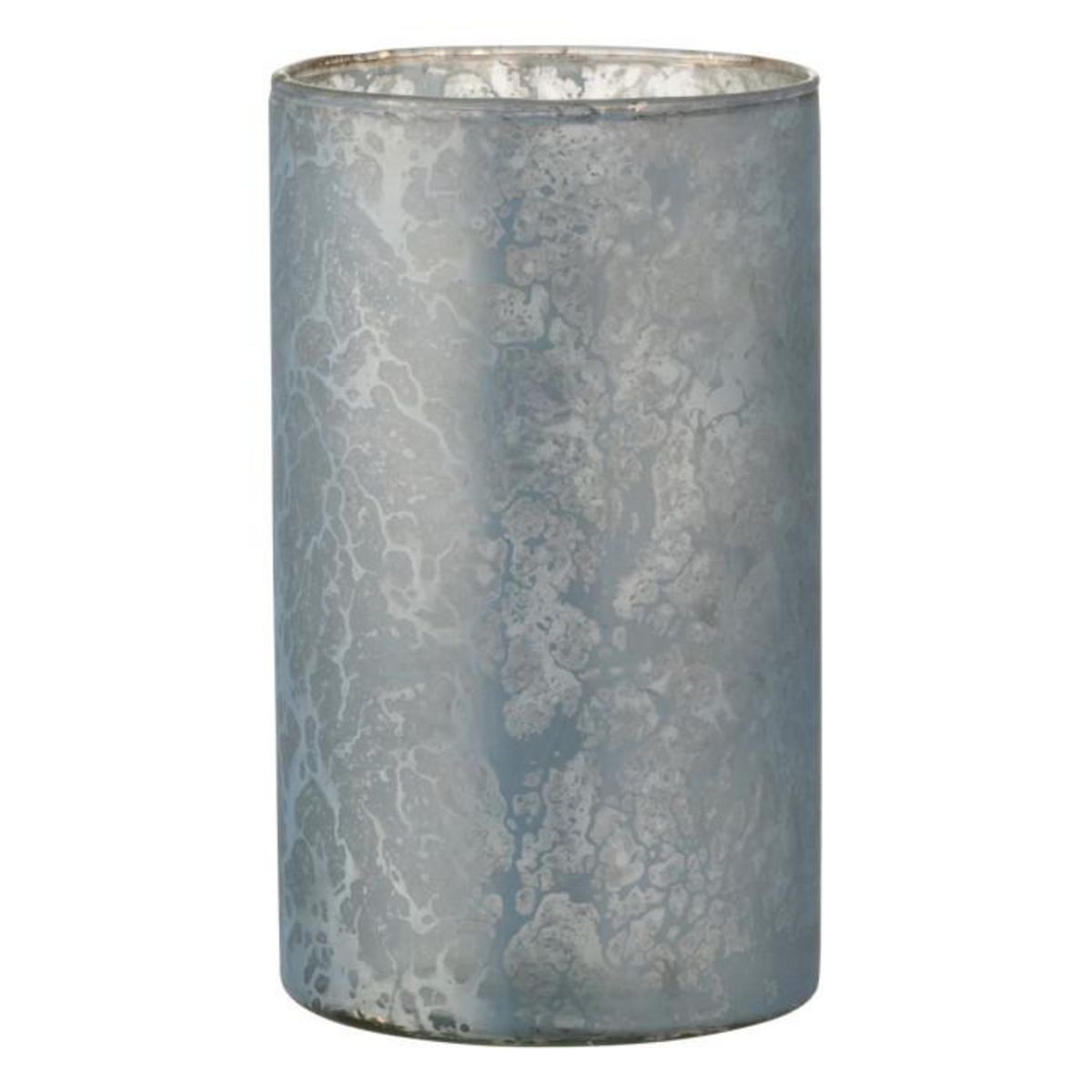 Paris Prix Photophore Design Rond Verre  Glace  26cm Bleu