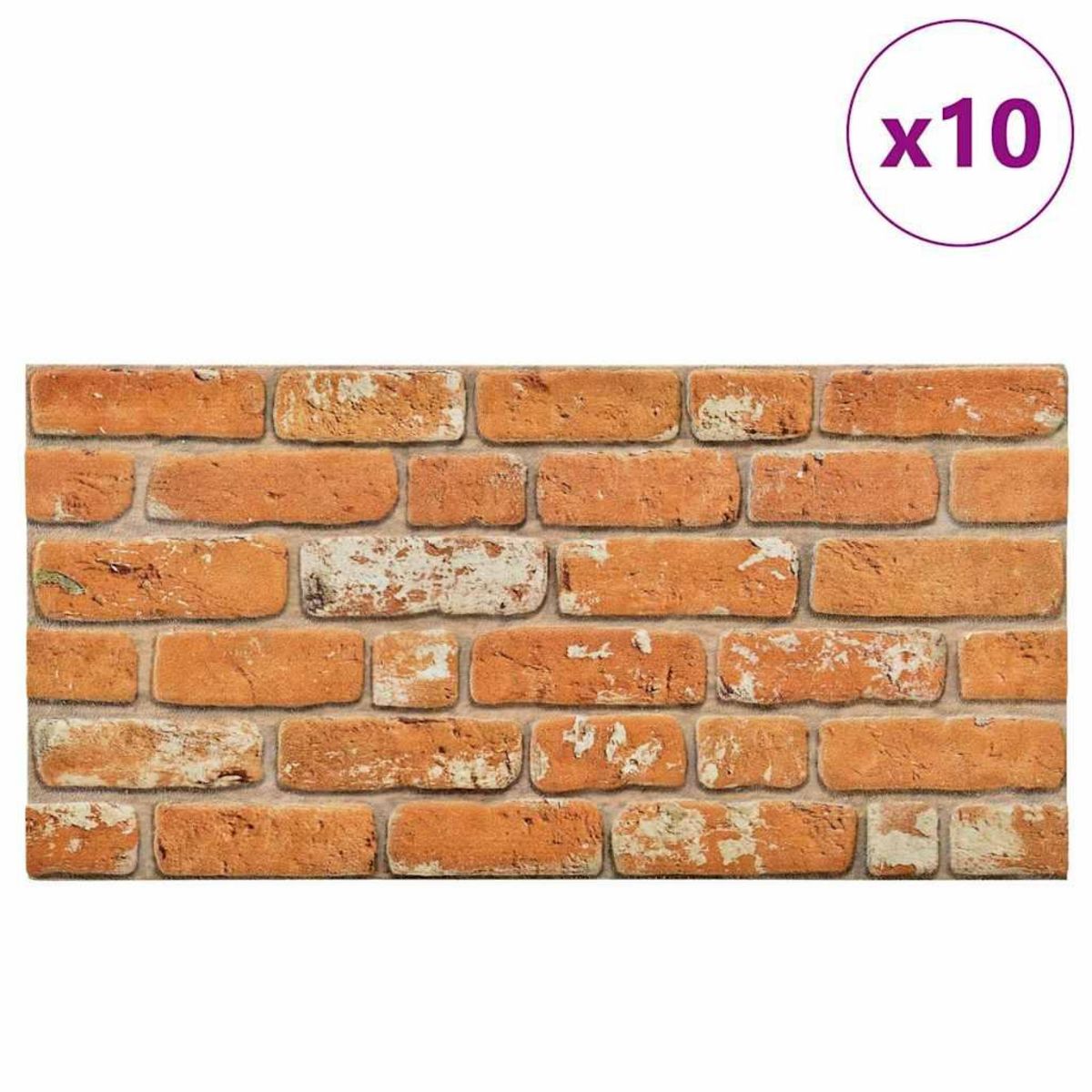 VIDAXL Panneaux muraux 3D design de brique marron clair 10 pcs EPS