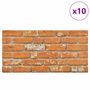 Voir la diapositive 3 : VIDAXL Panneaux muraux 3D design de brique marron clair 10 pcs EPS