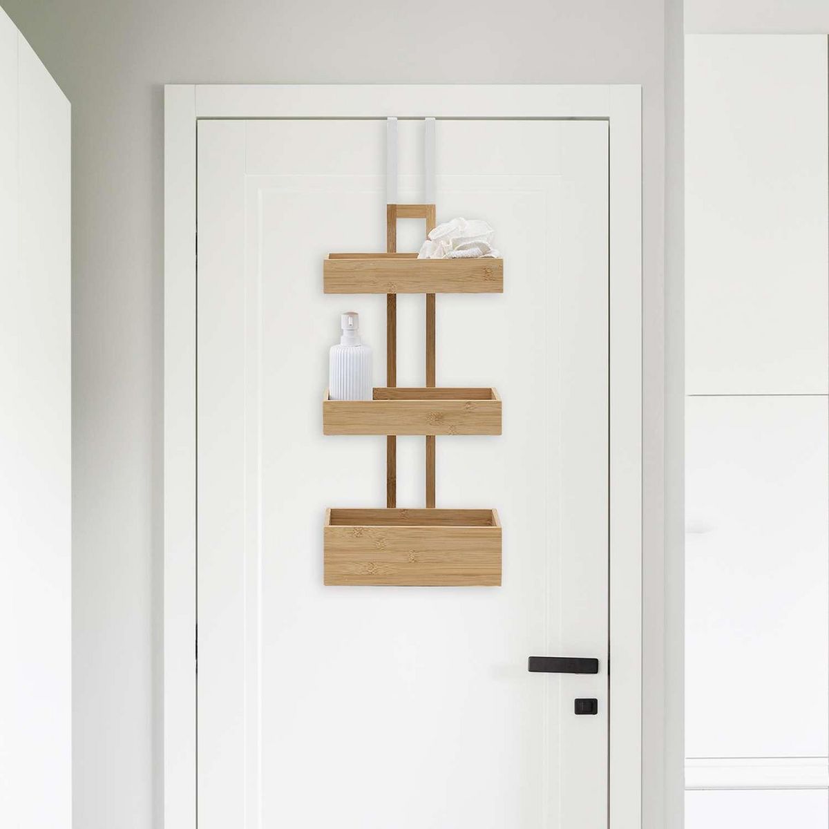 FIVE Etagère de porte 3 niveaux en bambou - Marron