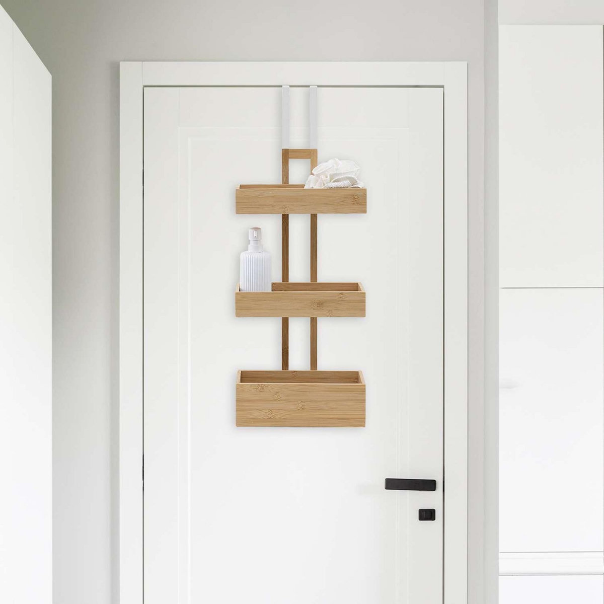 FIVE Etagère de porte 3 niveaux en bambou - Marron