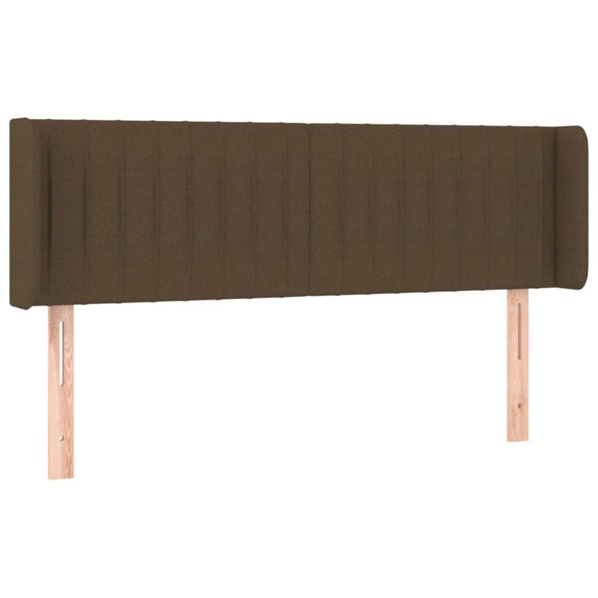 VIDAXL Tete de lit avec oreilles Marron Fonce 147x16x78/88 cm Tissu