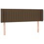 Voir la diapositive 2 : VIDAXL Tete de lit avec oreilles Marron Fonce 147x16x78/88 cm Tissu