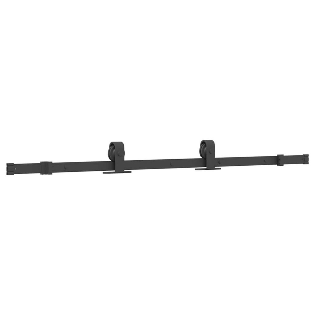 VIDAXL Porte coulissante kit quincaillerie noir 76x205 cm verre trempe