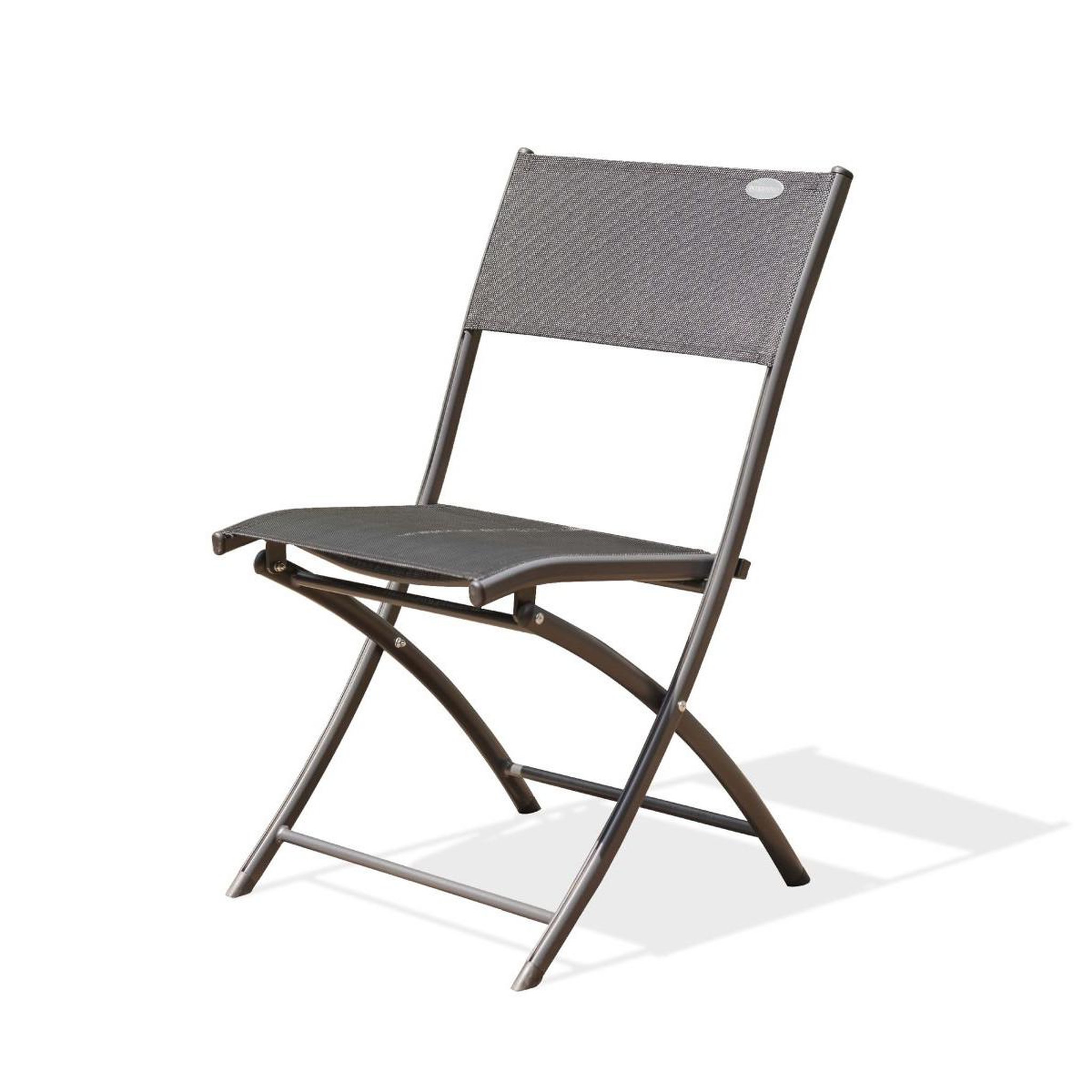 Voir la diapositive 2 : DCB GARDEN Chaise de Jardin Pliante  Boston  82cm Gris Anthracite
