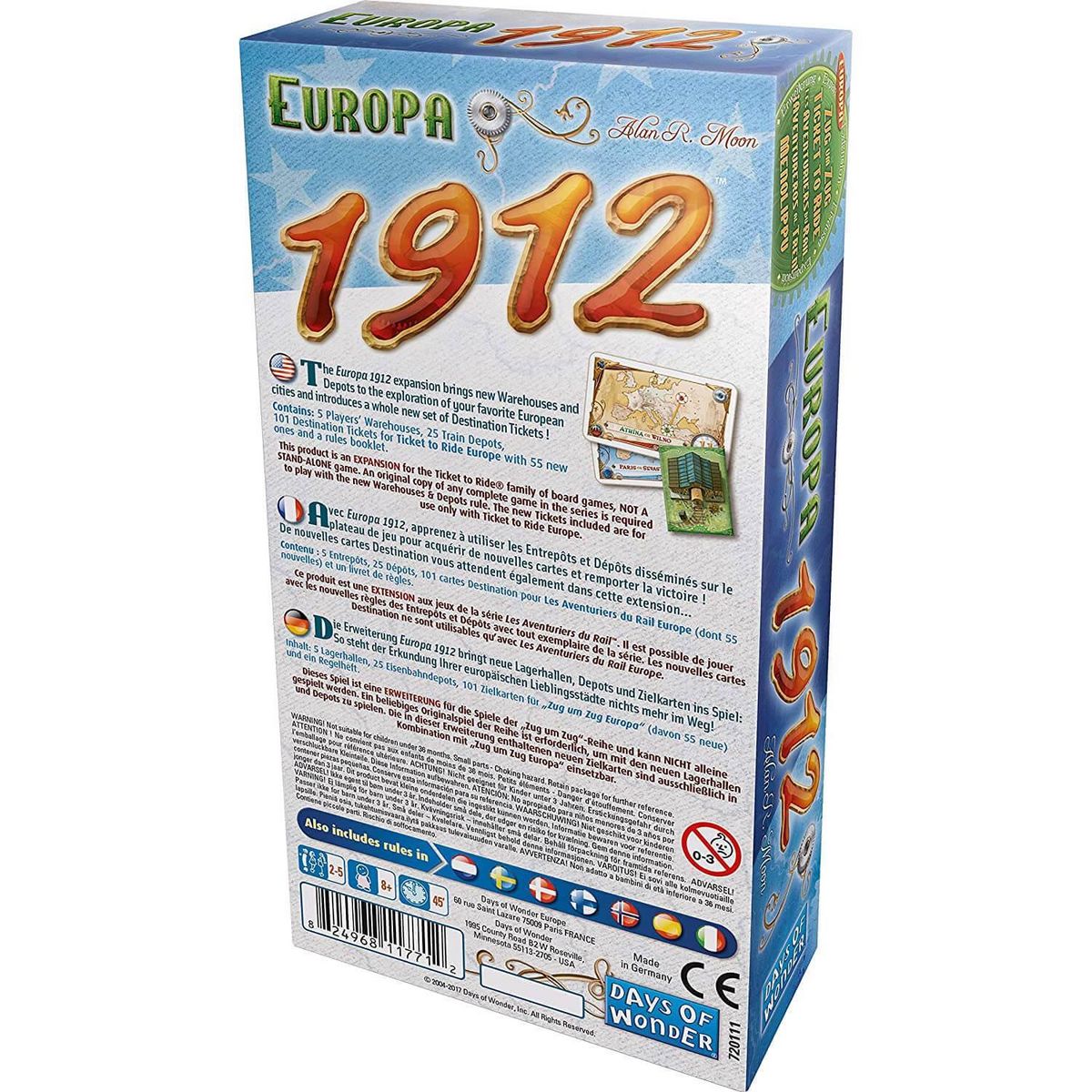 Asmodee Les Aventuriers du Rail Europe Extension : 1912