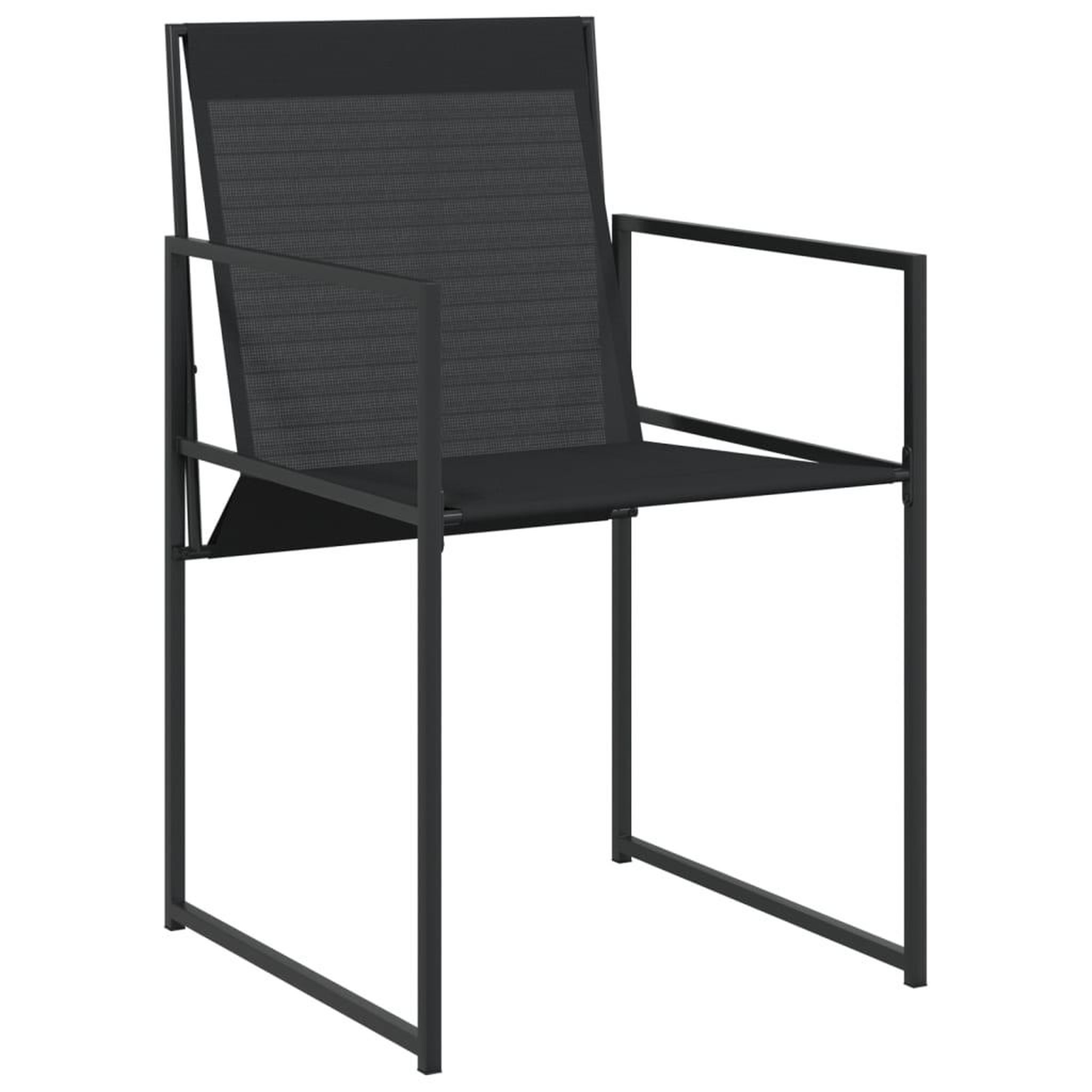 Voir la diapositive 5 : VIDAXL Chaises de jardin 4 pcs noir acier et textilene