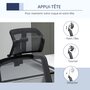 VINSETTO Vinsetto Fauteuil de bureau manager grand confort dossier ergonomique hauteur assise réglable appui-tête tissu maille noir