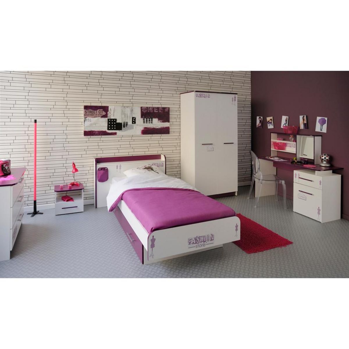 Chevet STUDIO 1 niche et 1 tiroir