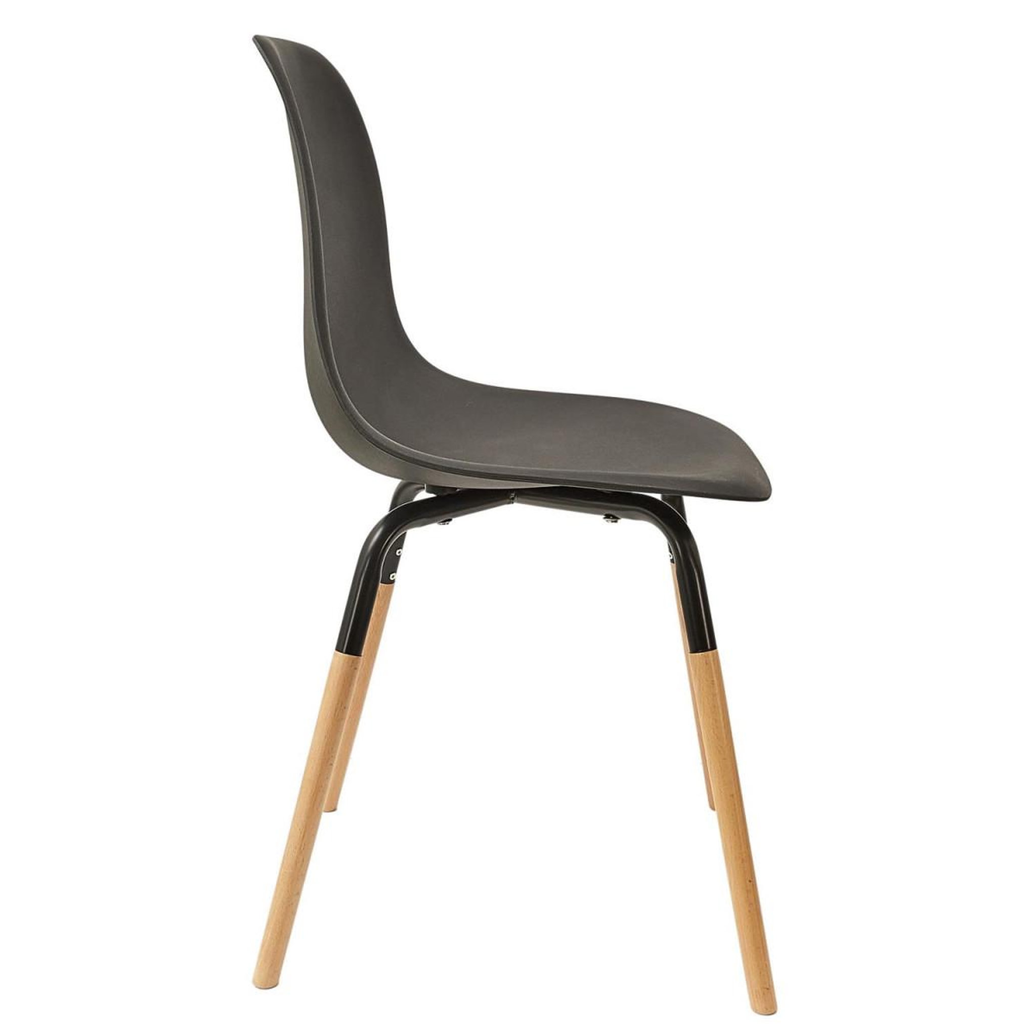 Voir la diapositive 4 : The Home Deco Factory Lot de 4 chaises scandinaves  phénix  81cm noir