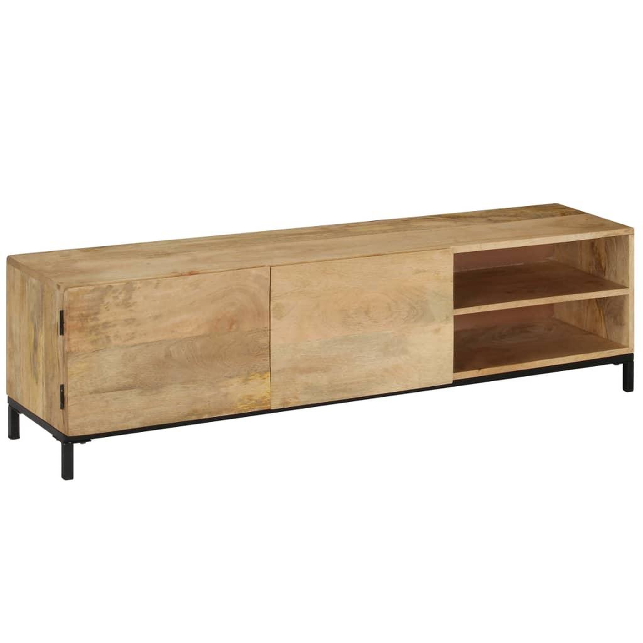 Voir la diapositive 3 : VIDAXL Meuble TV 145x30x41 cm Bois massif de manguier