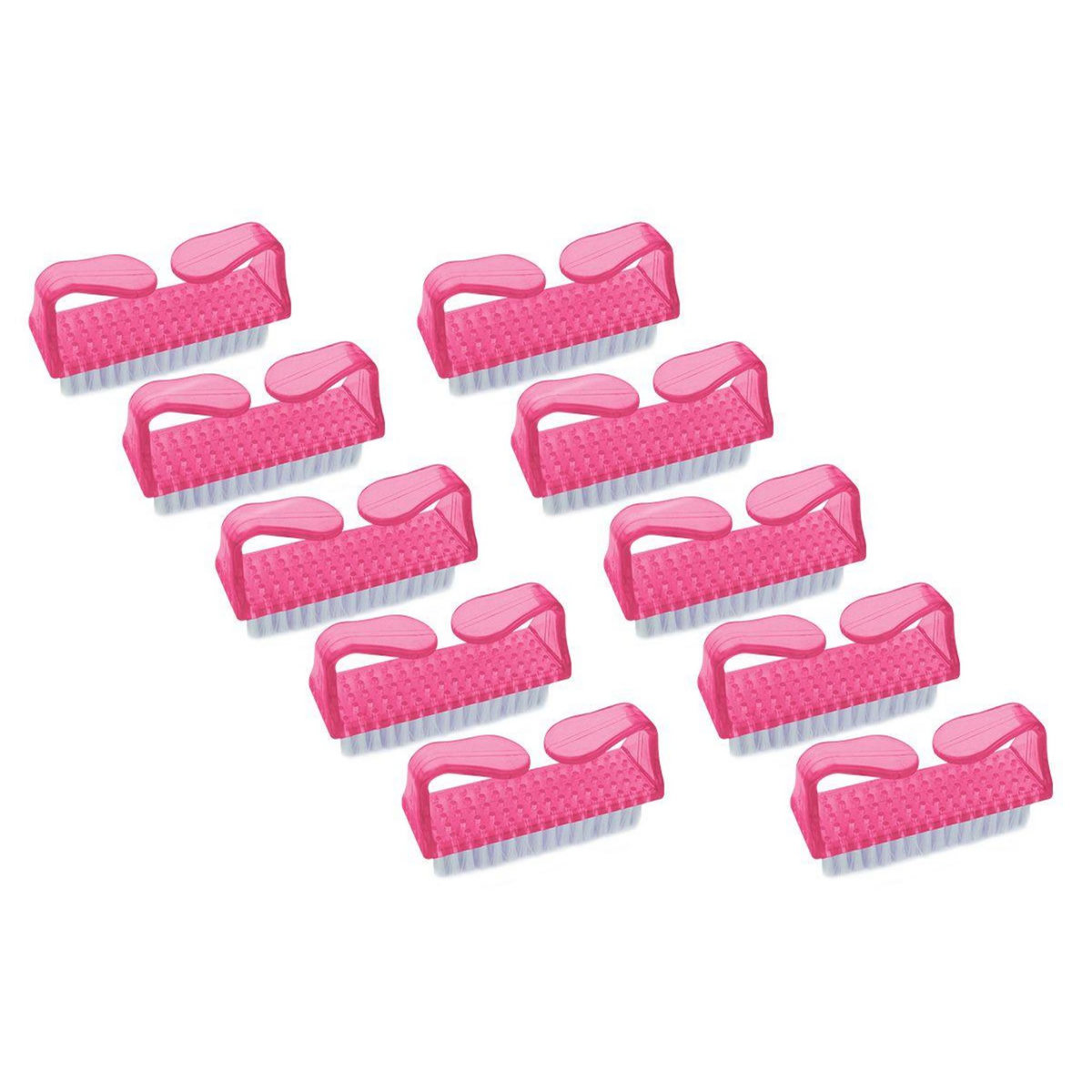 VIVEZEN Lot de 10 brosses à ongles, nettoyantes - Violet