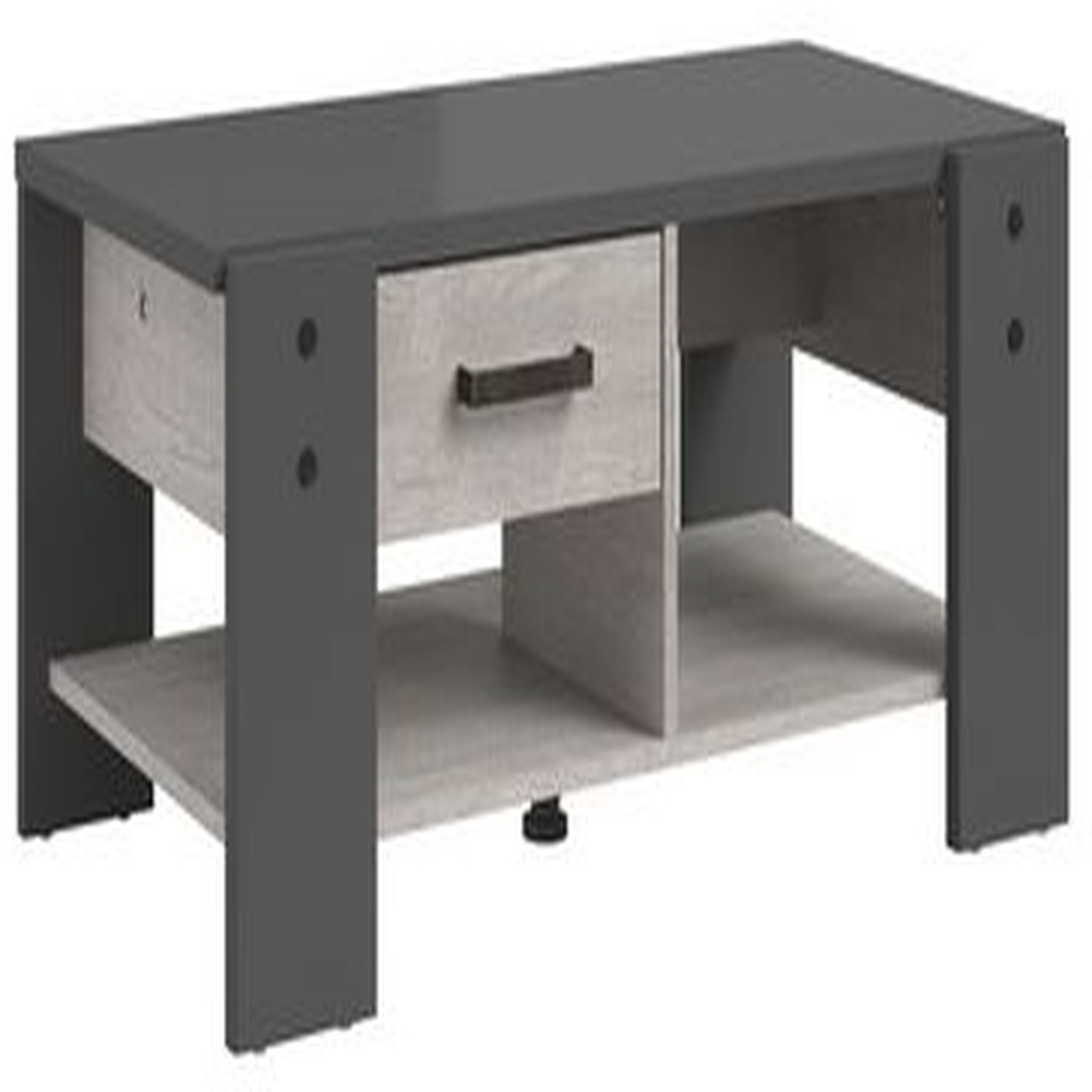 Voir la diapositive 1 : Table basse 1 tiroir 1 niche L101 x H40 x P54cm TRAVEL
