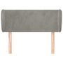 Voir la diapositive 3 : VIDAXL Tete de lit avec oreilles Gris clair 93x23x78/88 cm Velours