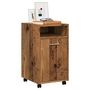 Voir la diapositive 1 : VIDAXL Armoire avec roues vieux bois 33x38x60 cm bois d'ingenierie