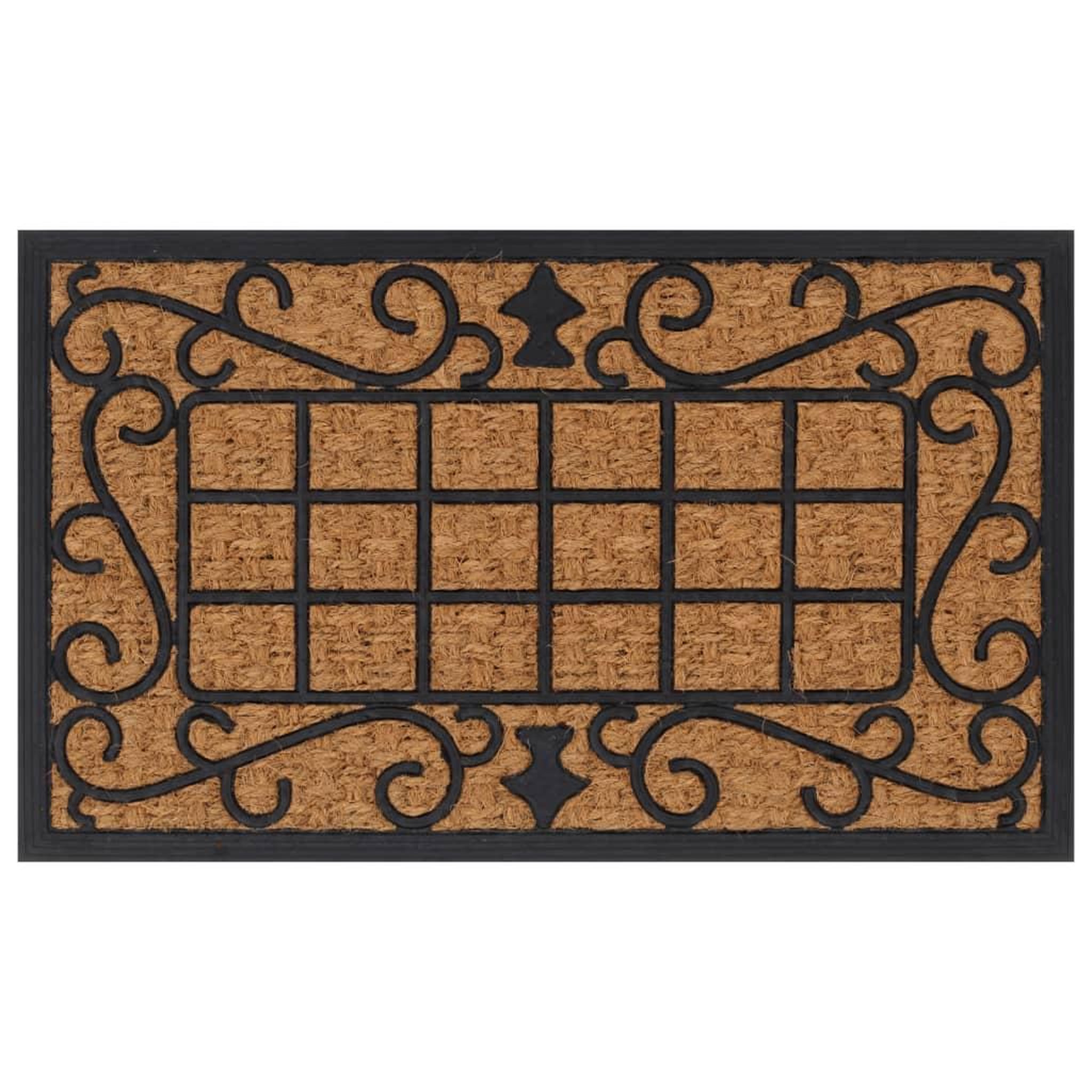 VIDAXL Paillasson rectangulaire 45x75 cm caoutchouc et fibre de coco