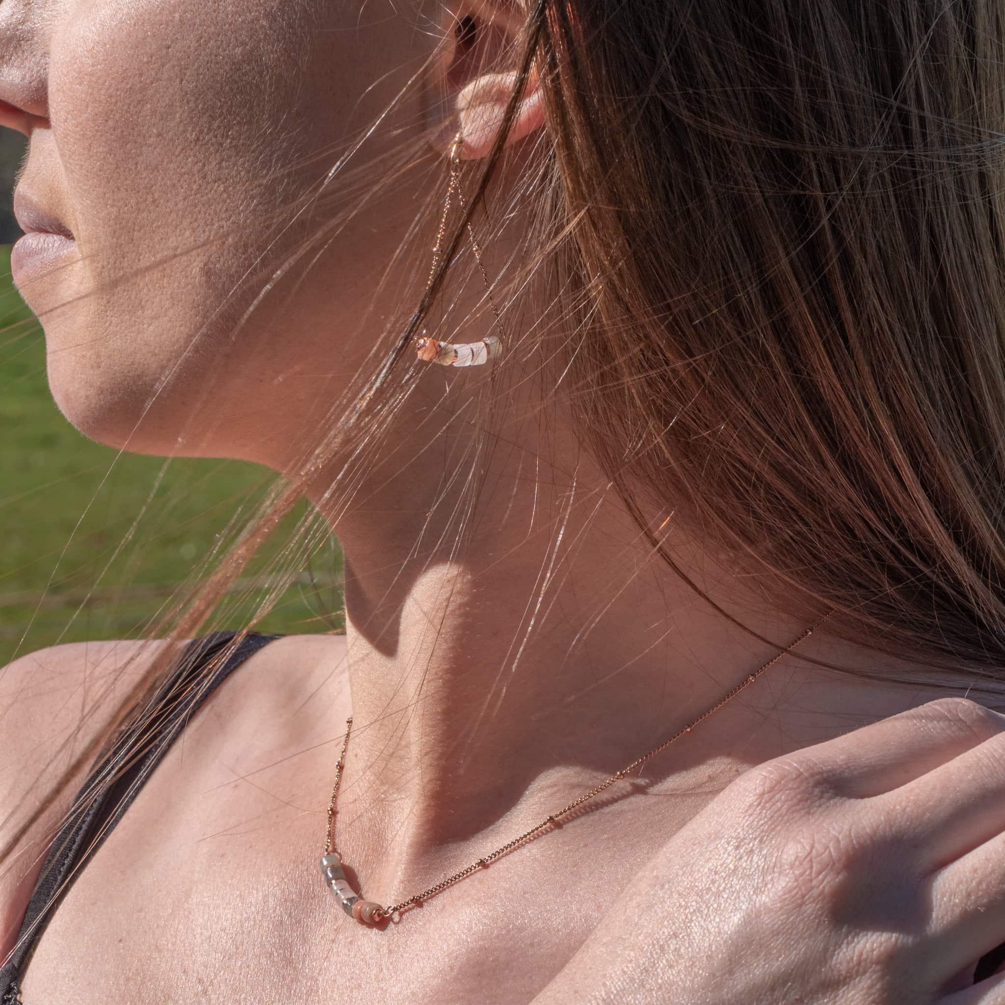 Voir la diapositive 3 : SLOYA Boucles d'oreilles Piana en Pierres de Lune