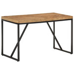 VIDAXL Table a manger 120x60x76 cm Bois massif d'acacia et de manguier