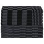 Voir la diapositive 4 : VIDAXL Ensemble de serviettes 50 pcs noir et gris coton