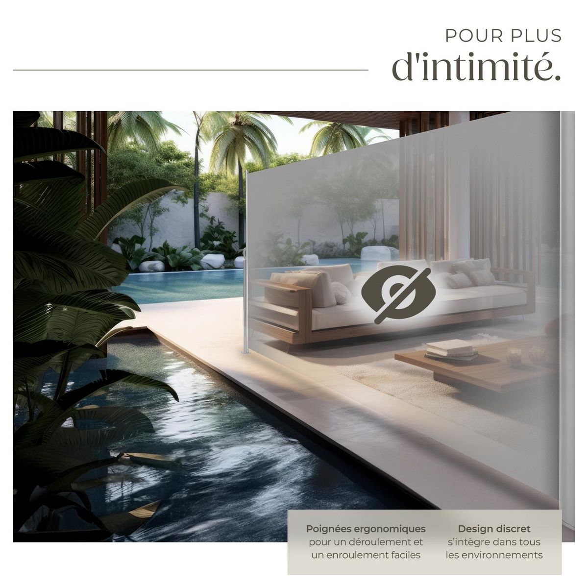 tectake Store latéral Brise-vue en Aluminium gris