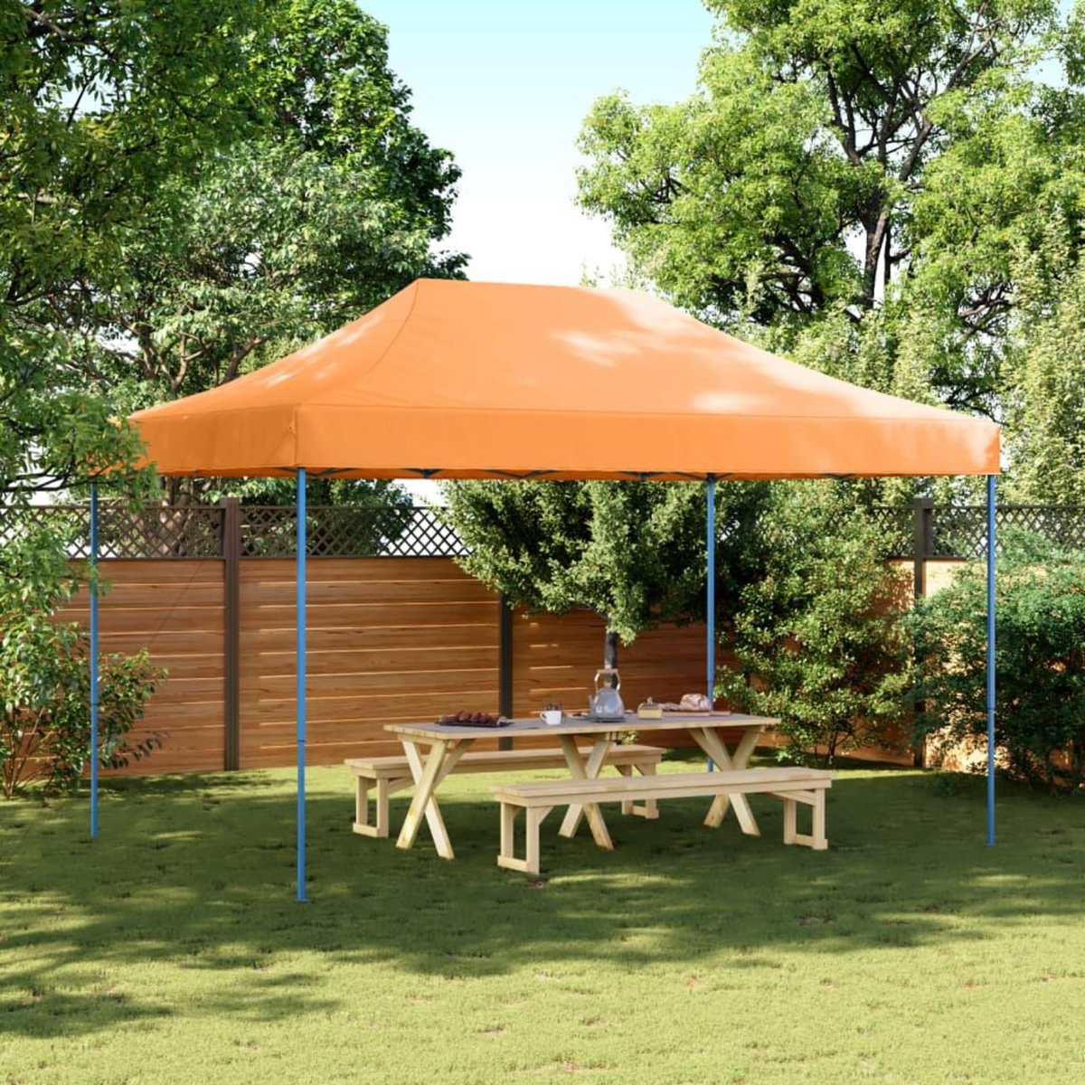 VIDAXL Tente de reception pliable escamotable orange 440x292x315 cm