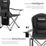 Voir la diapositive 3 : tectake Chaise de camping rembourrée pliable avec sac de transport inclus noir