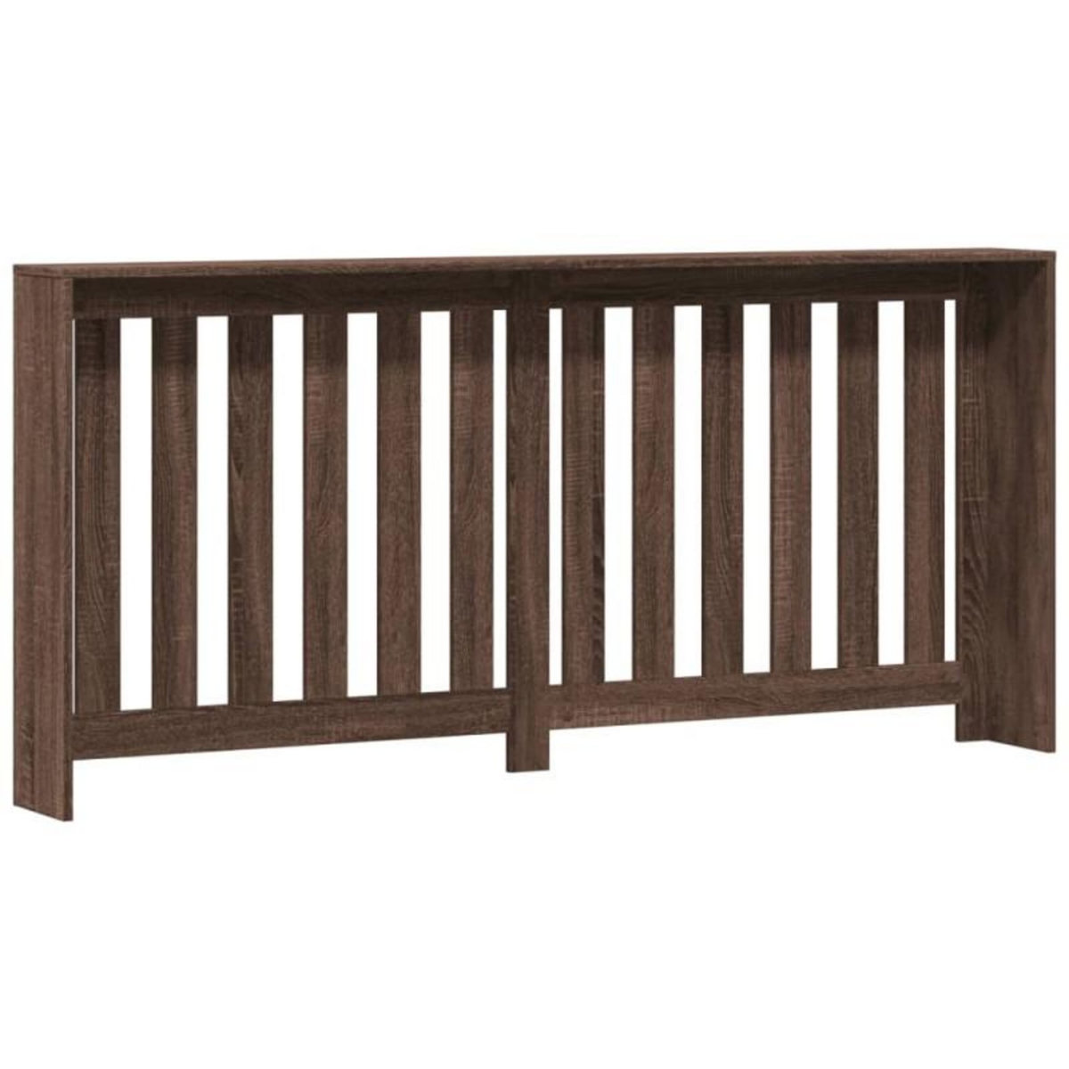 VIDAXL Cache radiateur chêne marron 175x20x82 cm bois d ingénierie