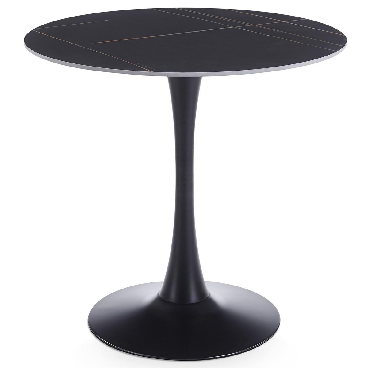IDIMEX Table à manger ronde LOIRE Ø 80 cm en céramique