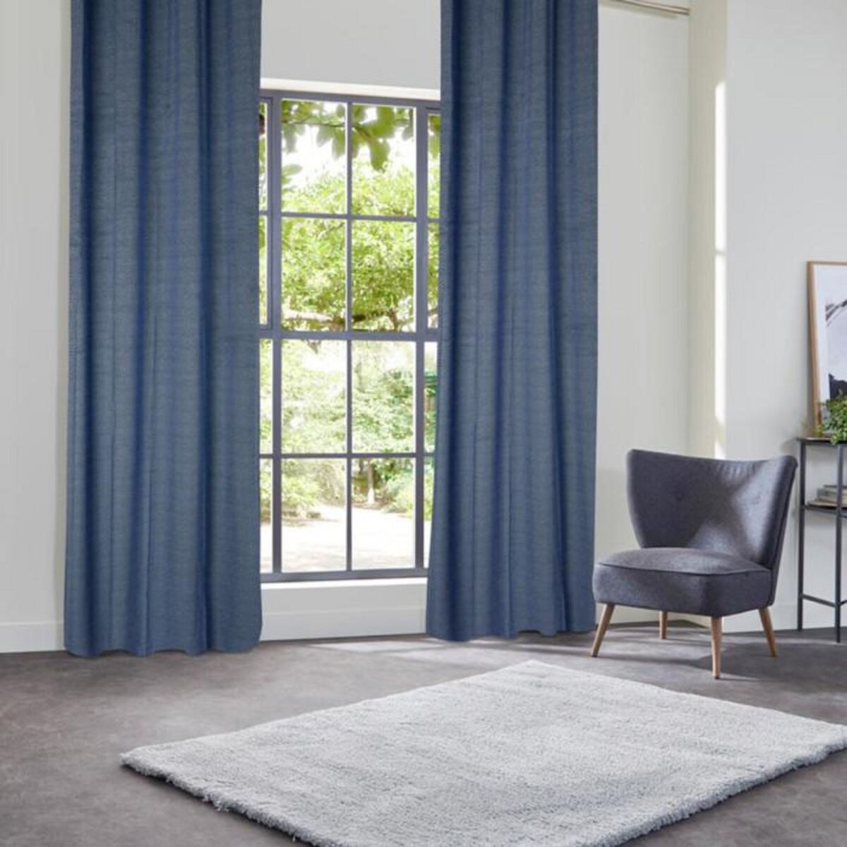 ATMOSPHERA Rideau Occultant en Velours  Yupi  135x260cm Bleu Indigo