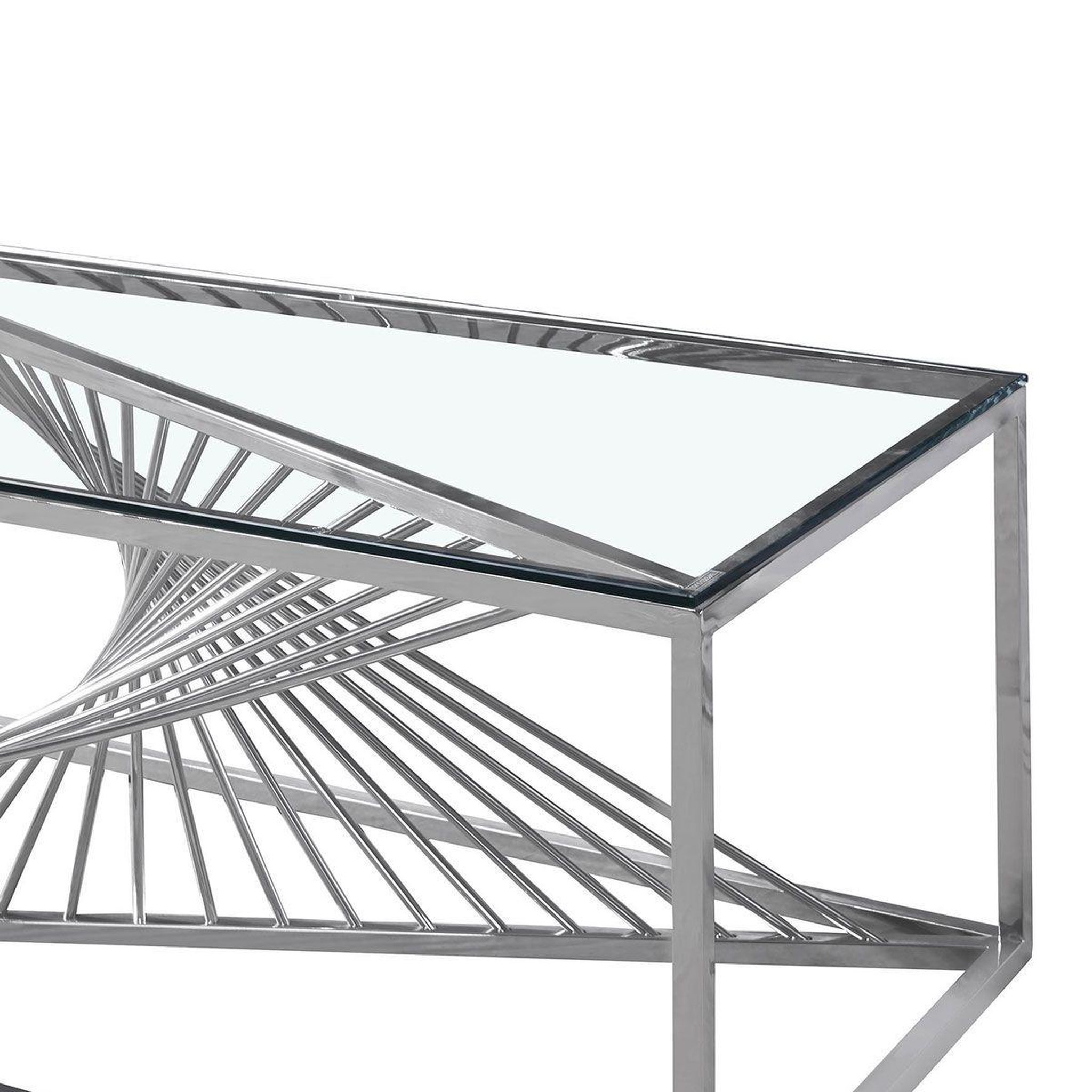Voir la diapositive 3 : Paris Prix Table basse design en verre  tanya  120cm argent