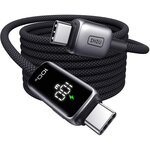 INIU Câble de charge vers USB-C 100W affichage digital noir