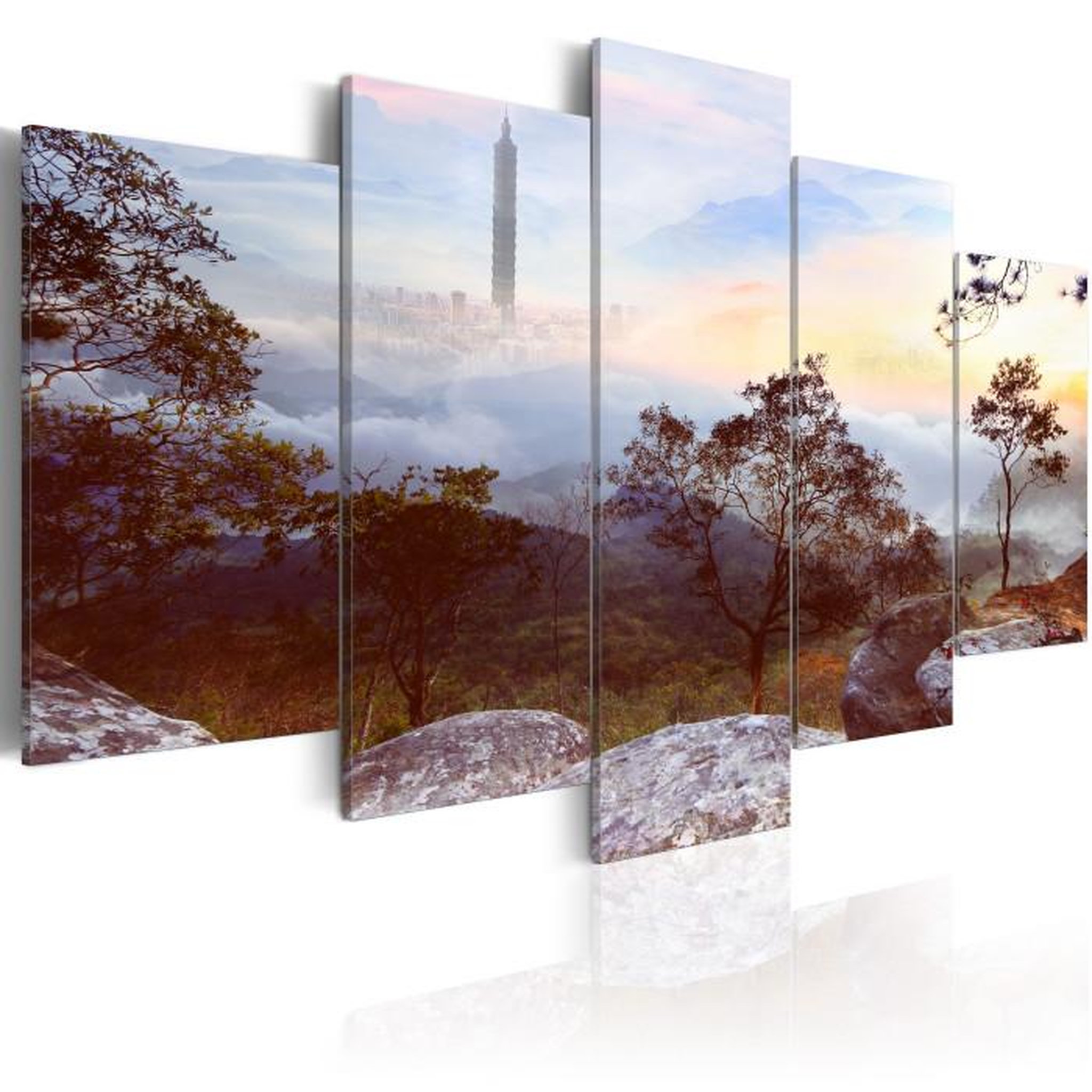 Paris Prix Tableau Imprimé  Tower & Horizon. Coloris disponibles : Multicolore