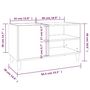 Voir la diapositive 6 : VIDAXL Armoire a disques blanc 84,5x38x48 cm bois d'ingenierie