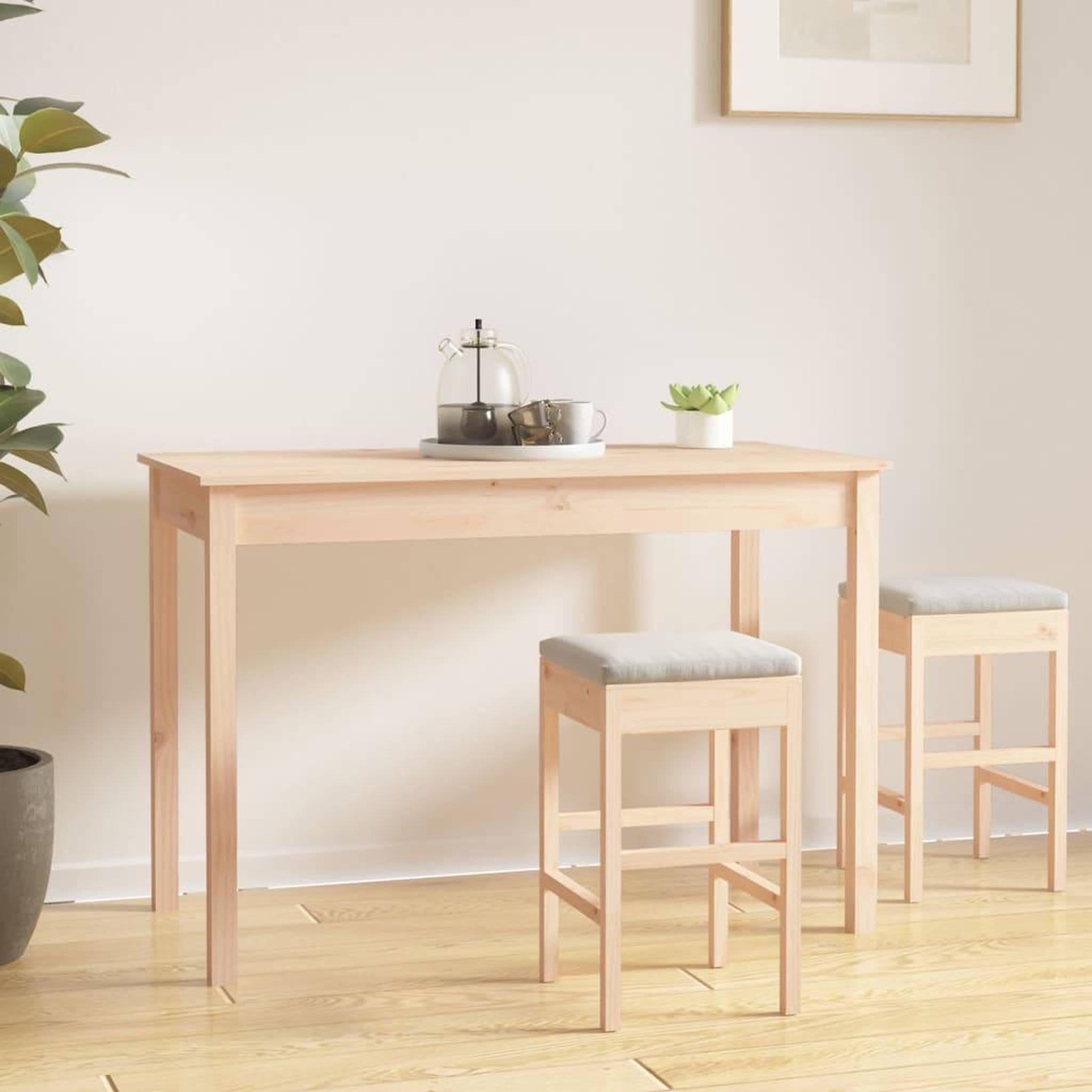 VIDAXL Table a manger 110x55x75 cm Bois massif de pin