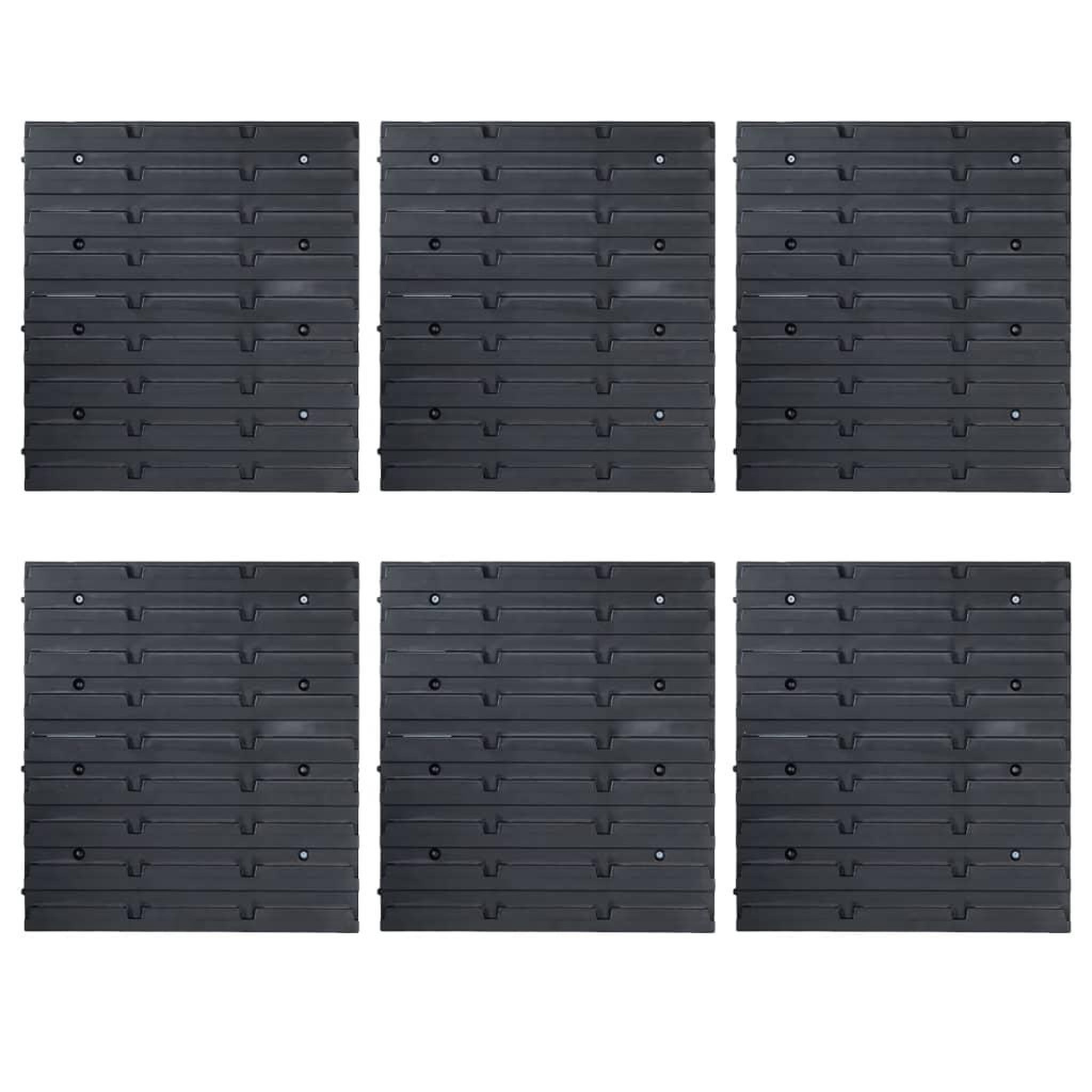 Voir la diapositive 3 : VIDAXL Kit de bacs de stockage et panneaux muraux 96 pcs Bleu et noir
