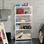 Voir la diapositive 2 : EUROSPEN Etagère de rangement modulable et polyvalente pour atelier, garage, cave... Charge Lourde max 875kg -180x90x40cm - Gris