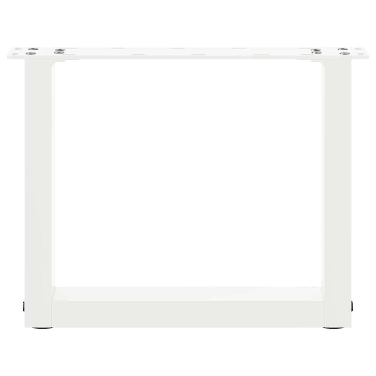VIDAXL Pieds de table basse forme de U 2 pcs blanc 30x(30-31) cm acier