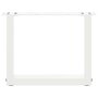 Voir la diapositive 5 : VIDAXL Pieds de table basse forme de U 2 pcs blanc 30x(30-31) cm acier
