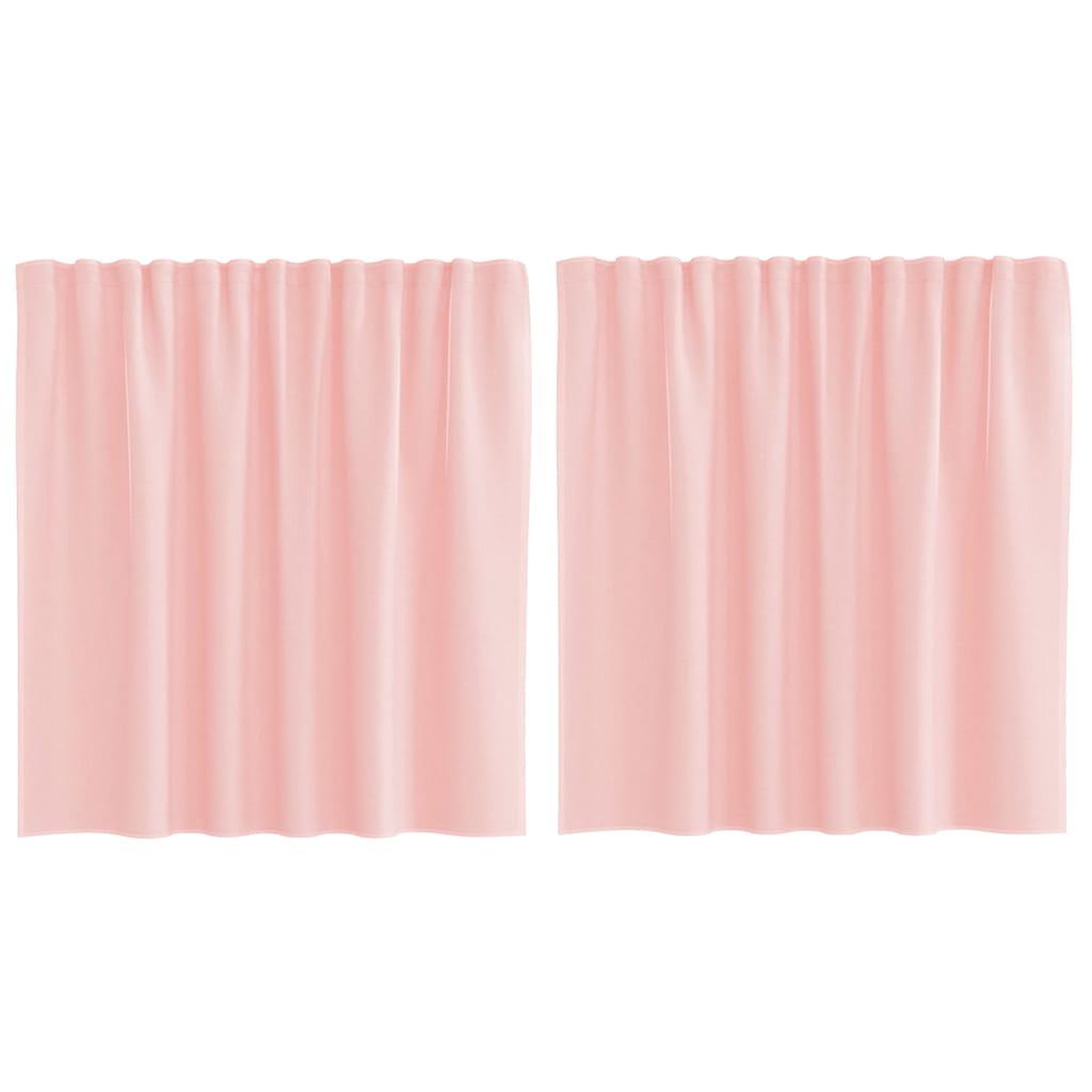 Voir la diapositive 2 : VIDAXL Rideaux en voile avec boucles 2 pcs rose 140x140 cm