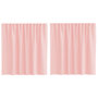 Voir la diapositive 2 : VIDAXL Rideaux en voile avec boucles 2 pcs rose 140x140 cm