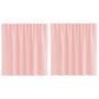 Voir la diapositive 2 : VIDAXL Rideaux en voile avec boucles 2 pcs rose 140x140 cm