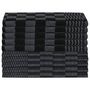 Voir la diapositive 3 : VIDAXL Ensemble de serviettes 10 pcs noir et gris coton