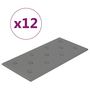 Voir la diapositive 2 : VIDAXL Panneaux muraux 12 pcs Gris 60x30 cm Similicuir 2,16 m^2