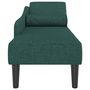 Voir la diapositive 4 : VIDAXL Chaise longue avec coussins vert fonce tissu