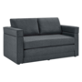 Voir la diapositive 4 : CONCEPT USINE Canapé convertible 2 places en tissu gris foncé EDIMBOURG