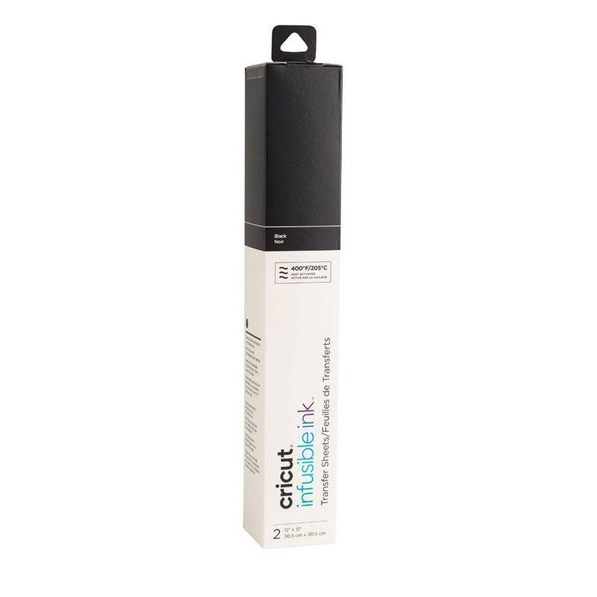 CRICUT 2 feuilles de transfert noir infusible ink cricut 30,5 x 30,5 cm