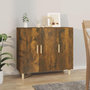 Voir la diapositive 1 : VIDAXL Buffet chêne fumé 90x34x80 cm bois d ingénierie